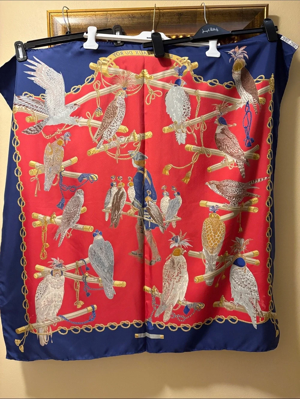 🐦‍⬛Hermès Vintage ‘90s Les Oiseaux Du Roy Classic silk 90cm sq scarf